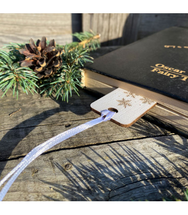 Wooden Christmas Bookmarks – Set of 3 Laser Engraved Winter Bookmarks