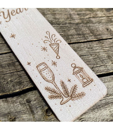 Wooden Christmas Bookmarks – Set of 3 Laser Engraved Winter Bookmarks