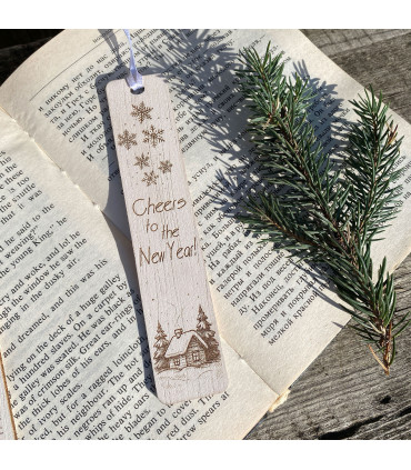 Wooden Christmas Bookmarks – Set of 3 Laser Engraved Winter Bookmarks