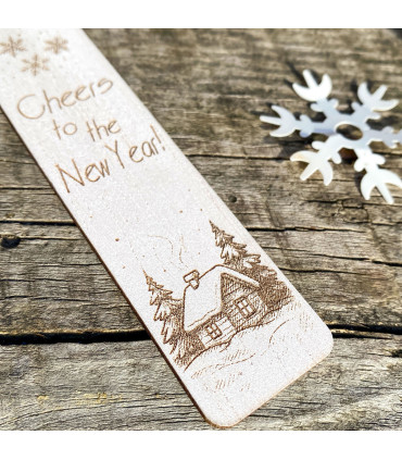 Wooden Christmas Bookmarks – Set of 3 Laser Engraved Winter Bookmarks