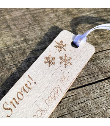 Wooden Christmas Bookmarks – Set of 3 Laser Engraved Winter Bookmarks