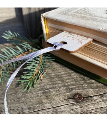 Wooden Bookmark “Happy New Year” (Ukrainian Edition)