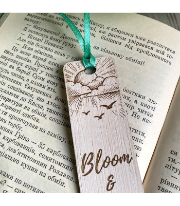 Bloom & Grow Wooden Inspirational Spring Bookmark
