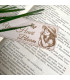 Unique wooden bookmark "Let Your Heart Bloom"