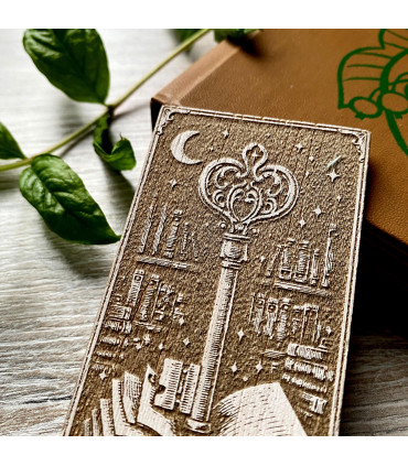 Vintage Engraved Bookmark for Dark Academia Readers