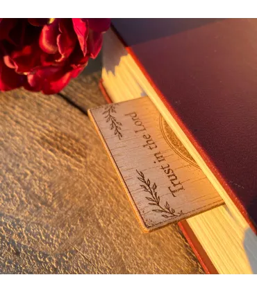 Christian Wooden Bookmark • Psalm 27:1 Bible Verse