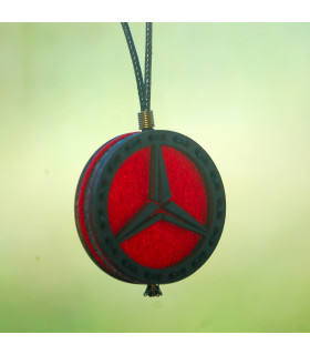 Wooden car air freshener with Mercedes-Benz logo 50mm