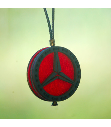 Wooden car air freshener with Mercedes-Benz logo 50mm
