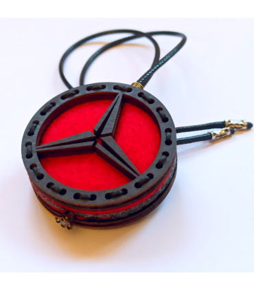 Wooden car air freshener with Mercedes-Benz logo 50mm