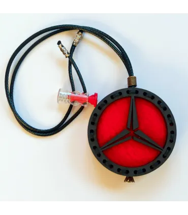 Ароматизатор в автівку із дерева з логотипом Mercedes-Benz 50мм