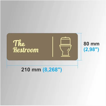 Табличка “Restroom / Вбиральня” для кафе, офісу, дому