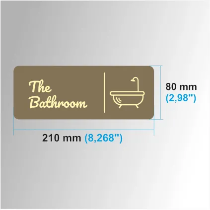 Табличка “Ванна кімната / The Bathroom”