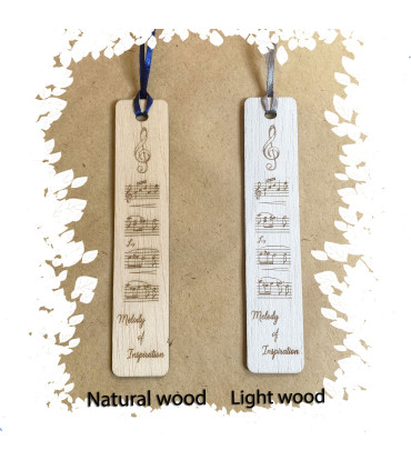 Wooden Music Bookmark – “Melody of Inspiration”