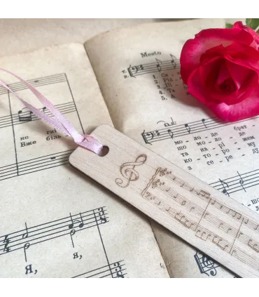 Дерев’яна закладка для книги з нотами – «Melody of Inspiration»