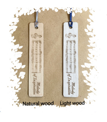 Wooden Music Bookmark – “Melody of Inspiration”
