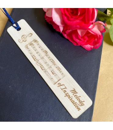 Дерев’яна закладка для книги з нотами – «Melody of Inspiration»