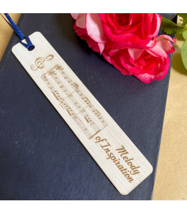 Wooden Music Bookmark – “Melody of Inspiration”