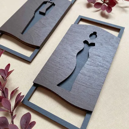 Комплект дизайнерських табличкок Man + Woman для туалету