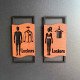 Таблички Man + Woman «Lockers»  70×150 мм