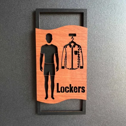 Таблички Man + Woman «Lockers»  70×150 мм