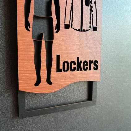 Таблички Man + Woman «Lockers»  70×150 мм