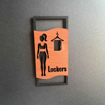 Таблички Man + Woman «Lockers»  70×150 мм