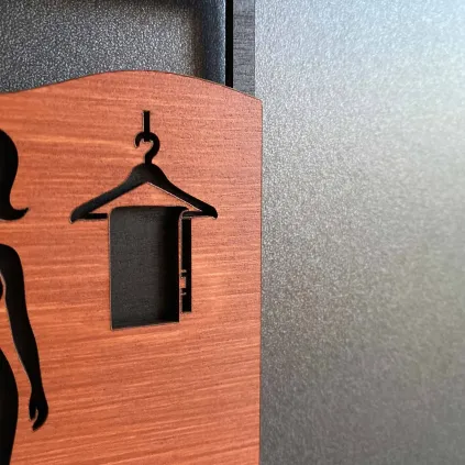Таблички Man + Woman «Lockers»  70×150 мм