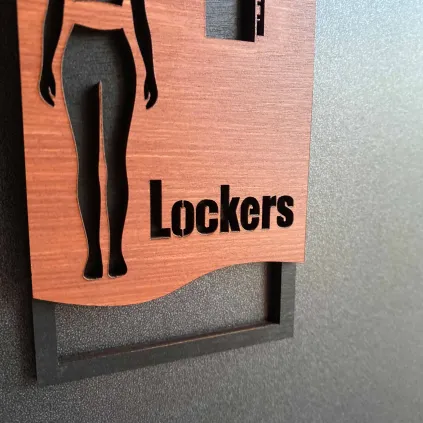Таблички Man + Woman «Lockers»  70×150 мм