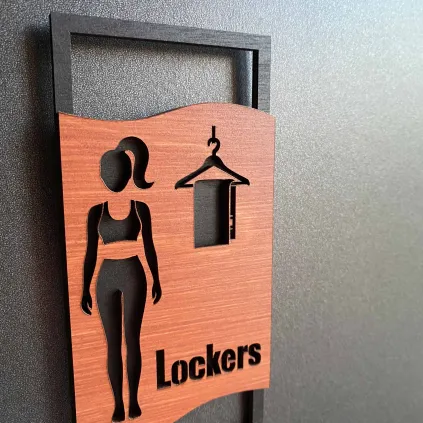 Таблички Man + Woman «Lockers»  70×150 мм