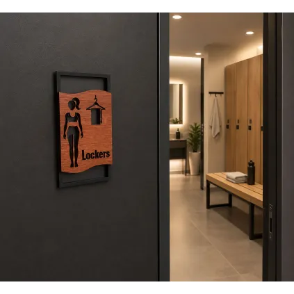 Таблички Man + Woman «Lockers»  70×150 мм