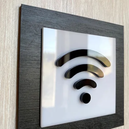 Табличка Wi-Fi з фанери та акрилу