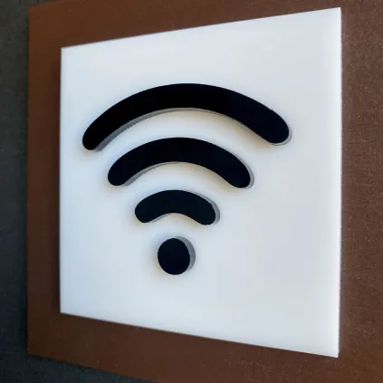 Табличка Wi-Fi з фанери та акрилу
