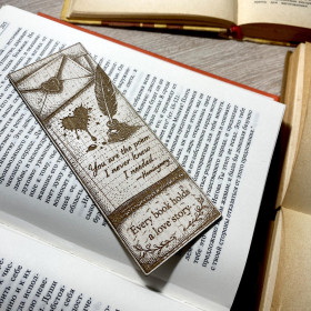 You Are the Poem Bookmark - Hemingway Quote Wooden Bookmark