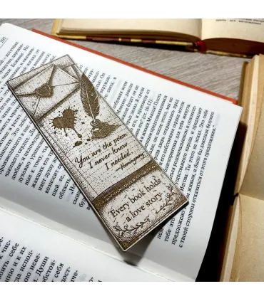 You Are the Poem Bookmark - Hemingway Quote Wooden Bookmark