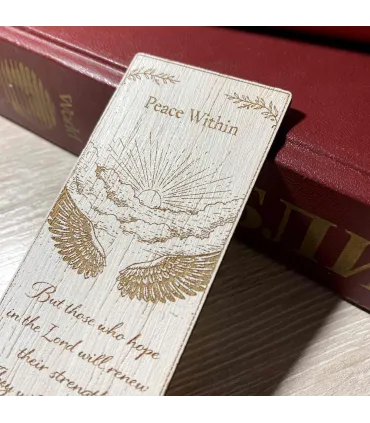 Isaiah 40:31 Wooden Christian Scripture Bookmark