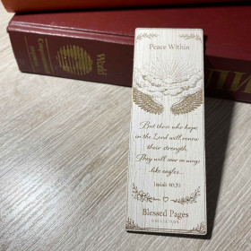 Isaiah 40:31 Wooden Christian Scripture Bookmark