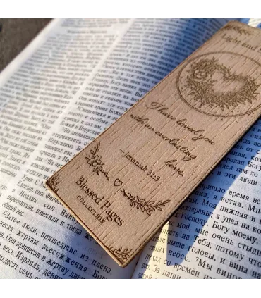 Jeremiah 31:3 Wooden Bookmark – Christian Love Scripture Bookmark