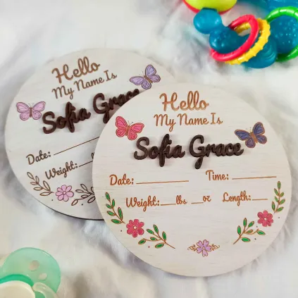Custom Baby Name Plaque, Nursery Decor