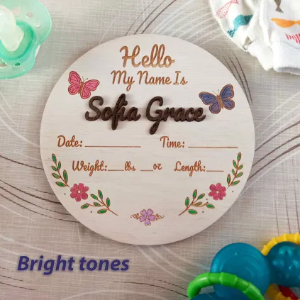 Custom Baby Name Plaque, Nursery Decor