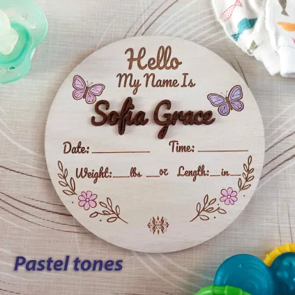 Custom Baby Name Plaque, Nursery Decor