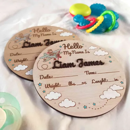 Personalized Baby Name Sign, Baby Shower Gift Boy
