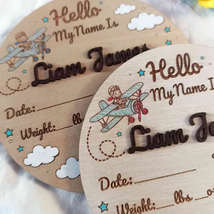 Personalized Baby Name Sign, Baby Shower Gift Boy