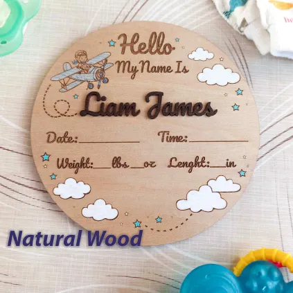 Personalized Baby Name Sign, Baby Shower Gift Boy