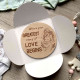 Pregnancy Announcement Wooden Plaque, Baby Story Love Begins Sign