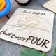 Wooden Pregnancy Announcement Sign - And Then There Were Four
