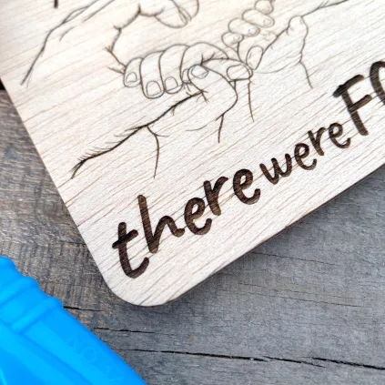 Wooden Pregnancy Announcement Sign - And Then There Were Four