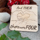 Wooden Pregnancy Announcement Sign - And Then There Were Four