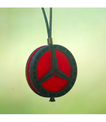 Wooden car air freshener with Mercedes-Benz logo 50mm