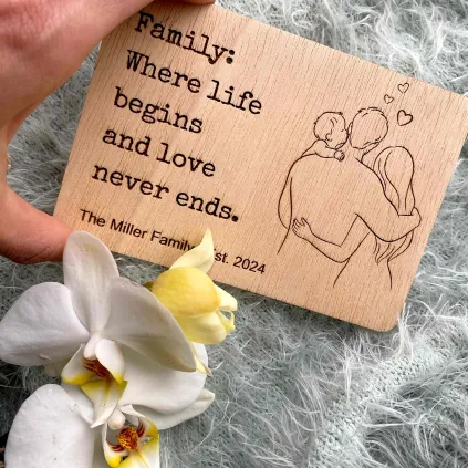 Personalized Family Plaque -  Where Life Begins and Love Never Ends