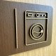 Modern Wooden Laundry Room Sign, Washing Machine Door Plaque